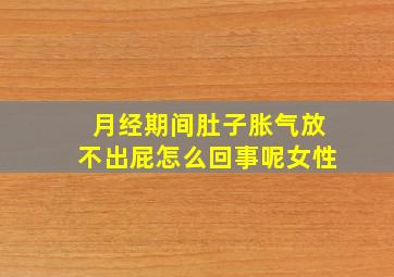 月经期间肚子胀气放不出屁怎么回事呢女性