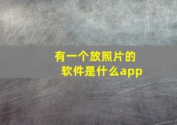 有一个放照片的软件是什么app