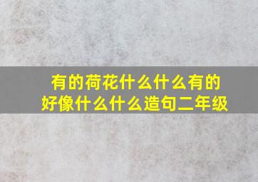 有的荷花什么什么有的好像什么什么造句二年级