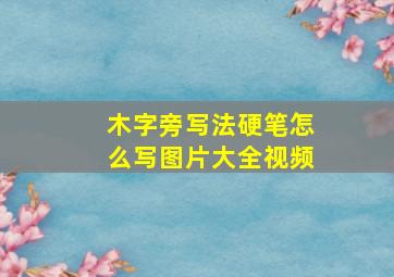 木字旁写法硬笔怎么写图片大全视频