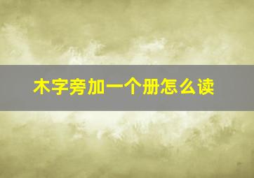 木字旁加一个册怎么读