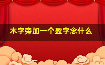 木字旁加一个盈字念什么