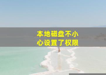 本地磁盘不小心设置了权限