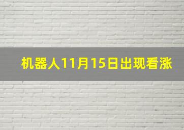 机器人11月15日出现看涨