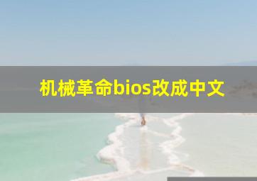 机械革命bios改成中文