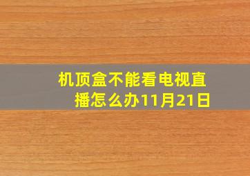 机顶盒不能看电视直播怎么办11月21日