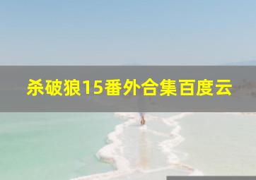 杀破狼15番外合集百度云