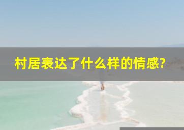 村居表达了什么样的情感?