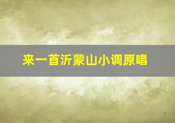 来一首沂蒙山小调原唱