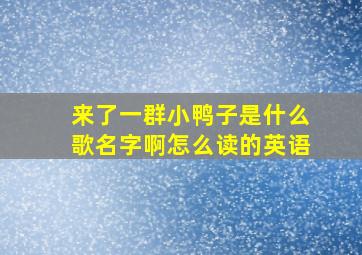 来了一群小鸭子是什么歌名字啊怎么读的英语