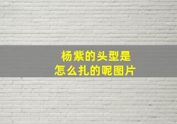 杨紫的头型是怎么扎的呢图片