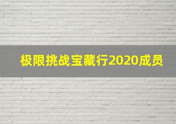 极限挑战宝藏行2020成员