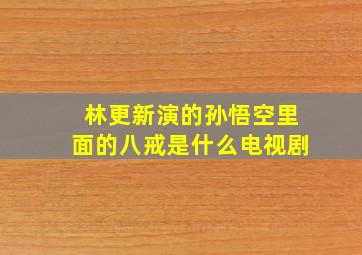 林更新演的孙悟空里面的八戒是什么电视剧