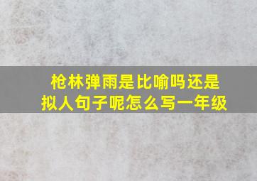 枪林弹雨是比喻吗还是拟人句子呢怎么写一年级