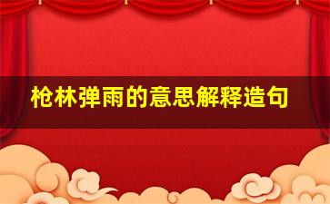 枪林弹雨的意思解释造句