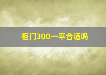 柜门300一平合适吗