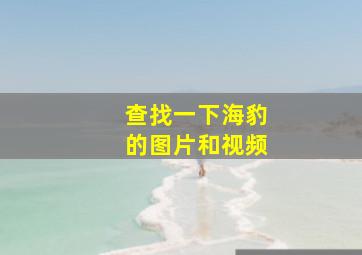 查找一下海豹的图片和视频