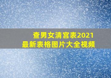 查男女清宫表2021最新表格图片大全视频