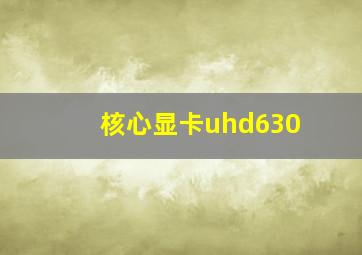 核心显卡uhd630