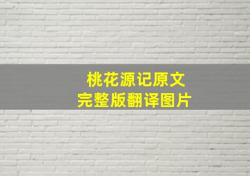 桃花源记原文完整版翻译图片