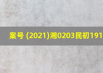 案号 (2021)湘0203民初1916号