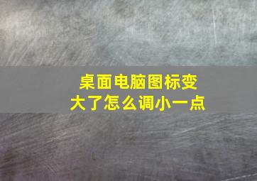 桌面电脑图标变大了怎么调小一点