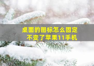 桌面的图标怎么固定不变了苹果11手机