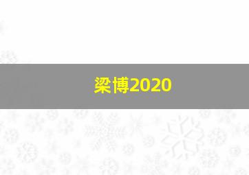 梁博2020