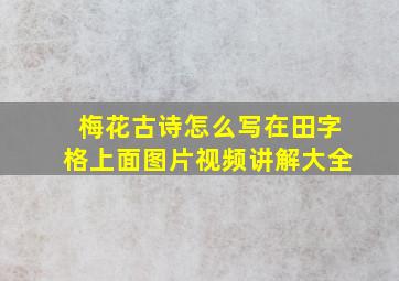 梅花古诗怎么写在田字格上面图片视频讲解大全