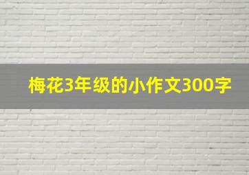 梅花3年级的小作文300字