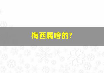 梅西属啥的?