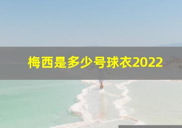 梅西是多少号球衣2022