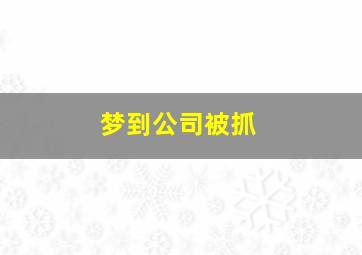 梦到公司被抓