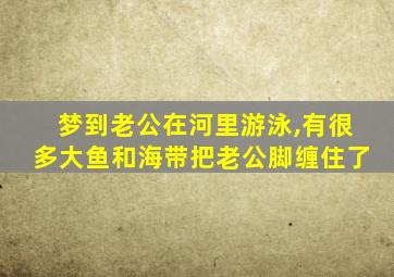 梦到老公在河里游泳,有很多大鱼和海带把老公脚缠住了