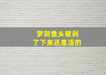 梦到鱼头被剁了下来还是活的