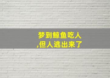 梦到鲸鱼吃人,但人逃出来了