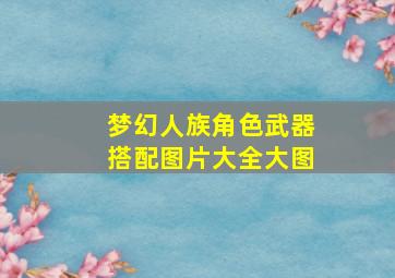 梦幻人族角色武器搭配图片大全大图