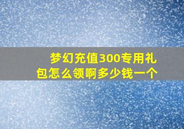 梦幻充值300专用礼包怎么领啊多少钱一个