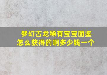 梦幻古龙稀有宝宝图鉴怎么获得的啊多少钱一个