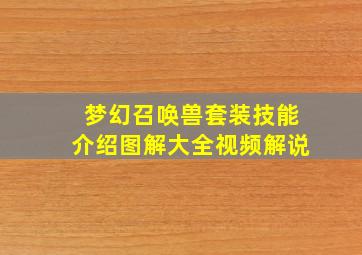 梦幻召唤兽套装技能介绍图解大全视频解说