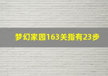 梦幻家园163关指有23步