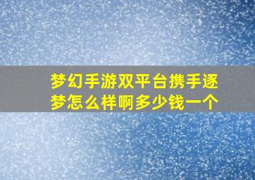 梦幻手游双平台携手逐梦怎么样啊多少钱一个