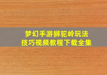 梦幻手游狮驼岭玩法技巧视频教程下载全集