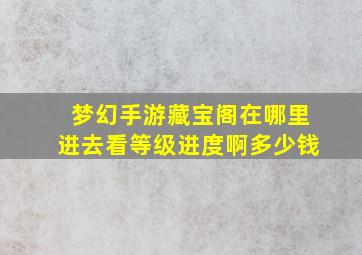 梦幻手游藏宝阁在哪里进去看等级进度啊多少钱