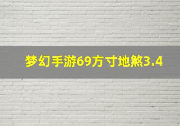 梦幻手游69方寸地煞3.4