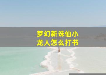 梦幻新诛仙小龙人怎么打书