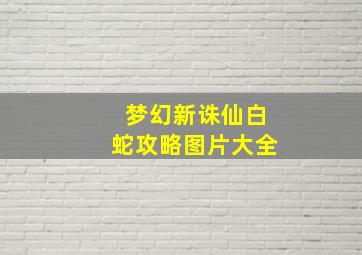 梦幻新诛仙白蛇攻略图片大全