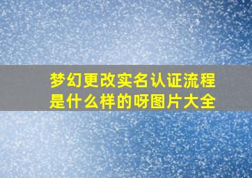 梦幻更改实名认证流程是什么样的呀图片大全