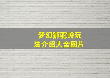 梦幻狮驼岭玩法介绍大全图片