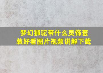 梦幻狮驼带什么灵饰套装好看图片视频讲解下载